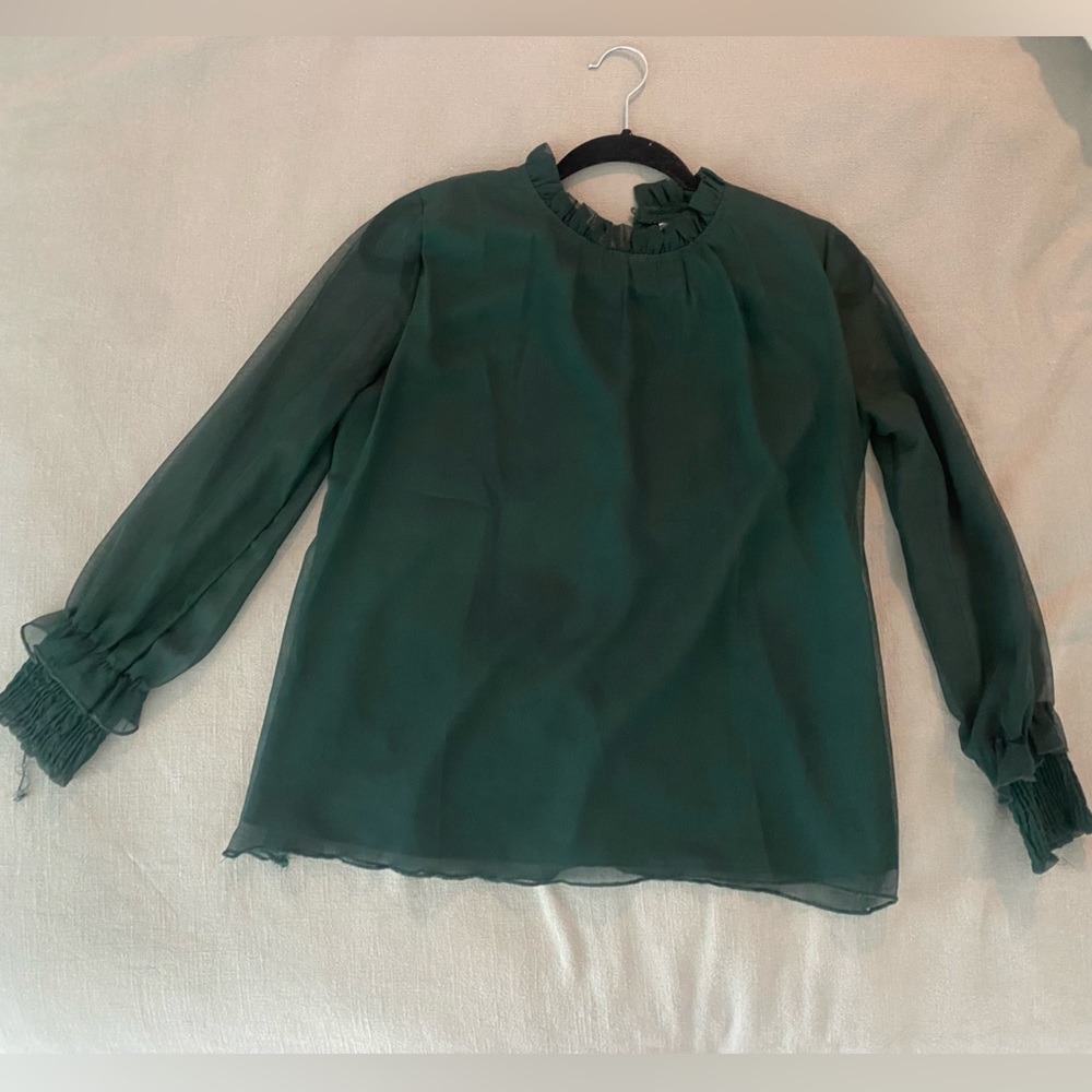 Emerald Green Tulle Blouse / Top